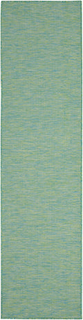 Positano Blue Green Modern Polypropylene Area Rug