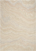 Graceful Beige Modern Wool Area Rug