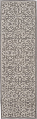 Jubilant Ivory Grey Farmhouse Polypropylene Area Rug