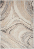 Splash Cream Grey Modern Polypropylene Area Rug