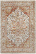 Sahar Ivory Rust Vintage Polyester Area Rug