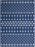 Grafix Navy Bohemian Polypropylene Area Rug