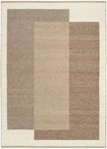 Copenhagen Ivory Mocha Mid-Century Modern Wool Area Rug