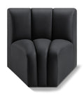 Anwen Vegan Leather Upholstered Modular Curved Corner Chair