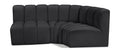 Anwen 84" Vegan Leather Upholstered 3pc. Modular Sectional