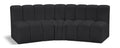 Anwen 86" Vegan Leather Upholstered 3pc. Modular Sectional