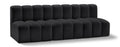 Anwen 89.5" Vegan Leather Upholstered 3pc. Modular Sectional