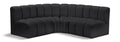 Anwen 103" Vegan Leather Upholstered 4pc. Modular Sectional