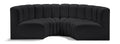 Anwen 88" Vegan Leather Upholstered 4pc. Modular Sectional