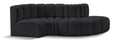 Anwen 104" Vegan Leather Upholstered 4pc. Modular Sectional