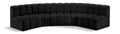 Anwen 133" Vegan Leather Upholstered 5pc. Modular Sectional