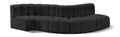 Anwen 122" Vegan Leather Upholstered 5pc. Modular Sectional