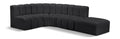 Anwen 127" Vegan Leather Upholstered 5pc. Modular Sectional