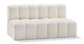 Anwen 60" Cream Vegan Leather Upholstered 2pc. Modular Sectional - S2A