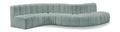 Anwen 145" Mint Vegan Leather Upholstered 6pc. Modular Sectional - S6A