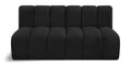 Anwen 60" Black Boucle Fabric Upholstered 2pc. Modular Sectional - S2A