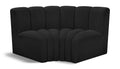 Anwen 60" Black Boucle Fabric Upholstered 2pc. Modular Sectional - S2B