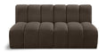 Anwen 60" Brown Boucle Fabric Upholstered 2pc. Modular Sectional - S2A