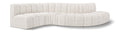 Anwen 145" Cream Boucle Fabric Upholstered 6pc. Modular Sectional - S6A