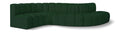 Anwen 145" Green Boucle Fabric Upholstered 6pc. Modular Sectional - S6A