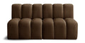 Anwen 60" Brown Velvet Upholstered 2pc. Modular Sectional - S2A