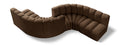 Anwen 145" Brown Velvet Upholstered 6pc. Modular Sectional - S6D