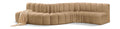 Anwen 145" Camel Velvet Upholstered 6pc. Modular Sectional - S6A