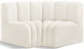 Anwen 60" Cream Velvet Upholstered 2pc. Modular Sectional - S2B
