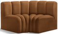 Anwen 60" Saddle Velvet Upholstered 2pc. Modular Sectional - S2B