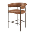 Kaiden Set of 2 Faux Leather Counter Stool