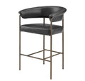 Kaiden Set of 2 Faux Leather Counter Stool