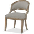 Boheme Garnier Barrel Back Chair–Antwerp Linen & Milk Paint