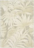 Aloha Ivory Sage Modern Polypropylene Area Rug