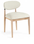 Riccio Performance Fabric Upholstered Dining Side Chair in Cream