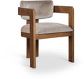 Roderick Taupe Velvet Upholstered Dining Chair - C