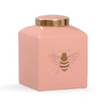 Bee Gracious Ginger Jar - Coral