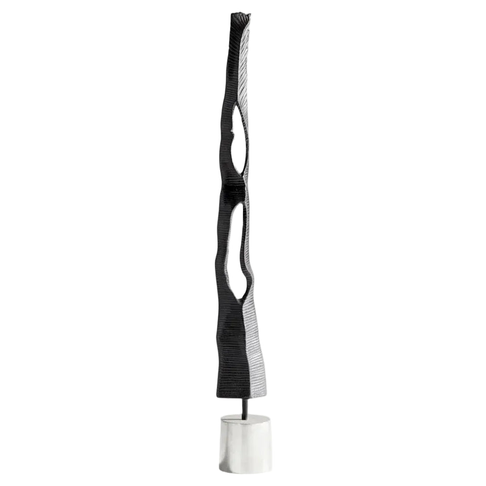 Zara Tower Silver and Black Sculpture