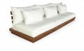Magdalena 111" Off-White Water Resistant Fabric Upholstered 3pc. Outdoor Patio Modular Sofa - S3B