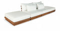 Magdalena 148" Off-White Water Resistant Fabric Upholstered 4pc. Outdoor Patio Modular Sofa - S4C