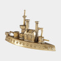 Aged Brass Boat Token Sculpture