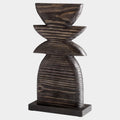Black Dark Crescent Sculpture