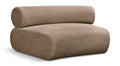 Beaumont Brown Chenille Fabric Upholstered Modular Armless Chair