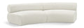Beaumont 108" Cream Chenille Fabric Upholstered 2 pc. Modular Sectional - S2A