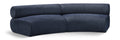 Beaumont 108" Navy Chenille Fabric Upholstered 2 pc. Modular Sectional - S2A