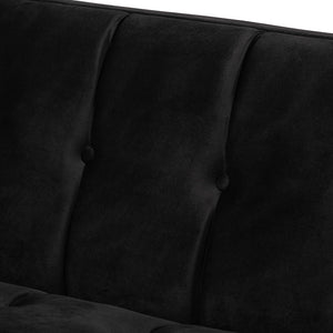 Ambra Luxe Velvet Sofa in Black