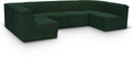 Neville 128" Green Boucle Fabric Upholstered 6pc. Modular Sectional - Sec6B