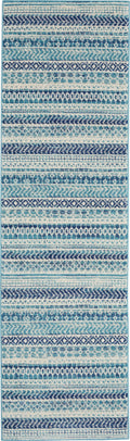 Passion Navy Blue Bohemian Polypropylene Area Rug
