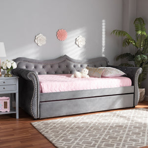 Abbie Crystal Tufted Day Bed with Trundle