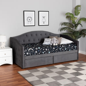Mansi Grey Twin Daybed with Storage