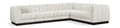 Philippa 133" Cream Chenille Fabric Upholstered 6pc. Modular Sectional - Sec6C